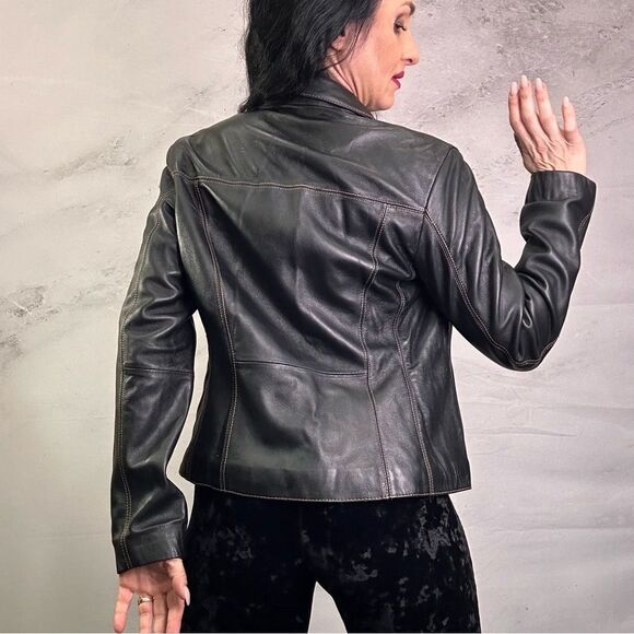 Wilson’s Leather lined genuine leather coat jacketet - Picture 2 of 6